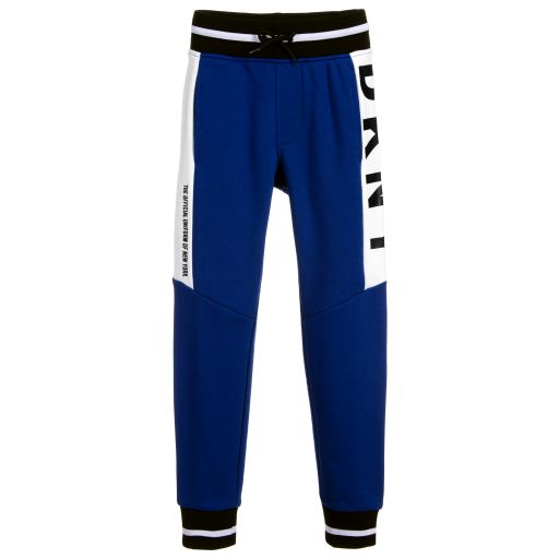 DKNY-Blue & White Logo Joggers  | Childrensalon Outlet