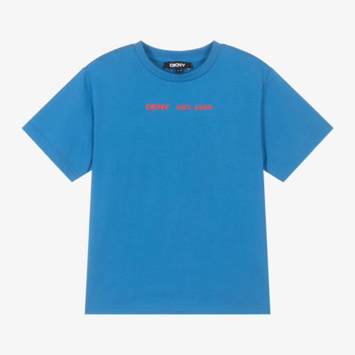 DKNY-Boys Azure Organic Cotton Tee | Childrensalon Outlet