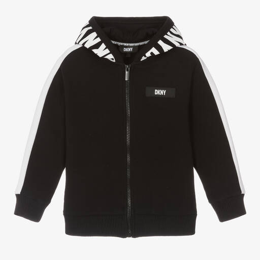DKNY-Veste à capuche zippée noire Garçon | Childrensalon Outlet