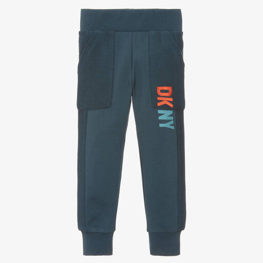 DKNY-Pantalon de jogging bleu en coton | Childrensalon Outlet