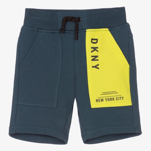 DKNY-Синие хлопковые шорты для мальчиков | Childrensalon Outlet