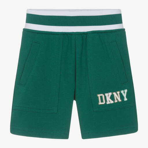 DKNY-Boys Green Cotton Shorts | Childrensalon Outlet