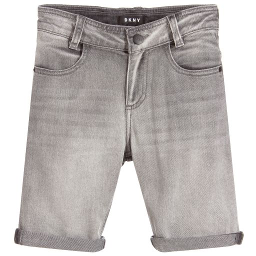 DKNY-Boys Grey Denim Shorts | Childrensalon Outlet