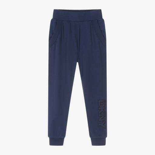 DKNY-Boys Navy Jersey Joggers | Childrensalon Outlet