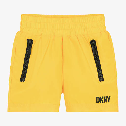 DKNY-Boys Yellow Swim Shorts | Childrensalon Outlet