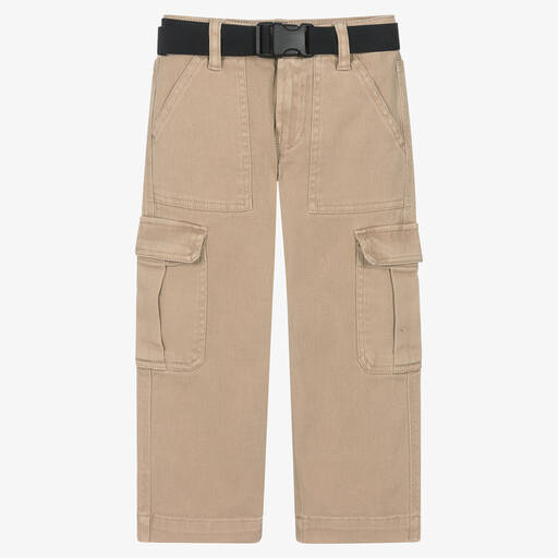 DKNY-Beige Baumwoll-Cargohose | Childrensalon Outlet