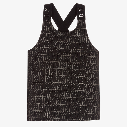 DKNY-Girls Black & Gold Sports Top | Childrensalon Outlet