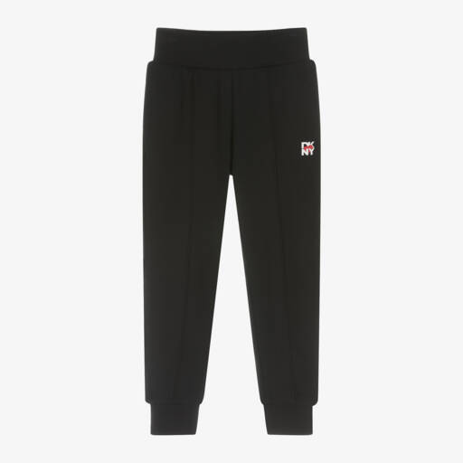 DKNY-بنطلون رياضي قطن لون أسود للبنات | Childrensalon Outlet