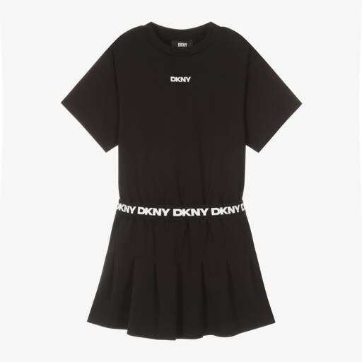 DKNY-Girls Black Logo Band Dress | Childrensalon Outlet
