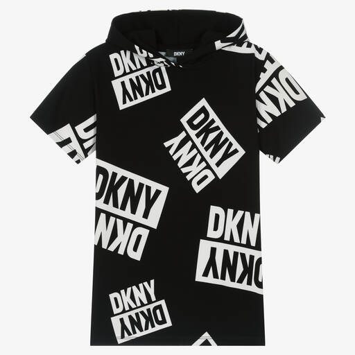 DKNY-Черное платье с капюшоном | Childrensalon Outlet