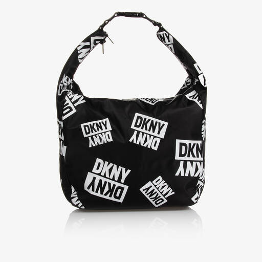 DKNY-Girls Black Logo Shoulder Bag (48cm) | Childrensalon Outlet