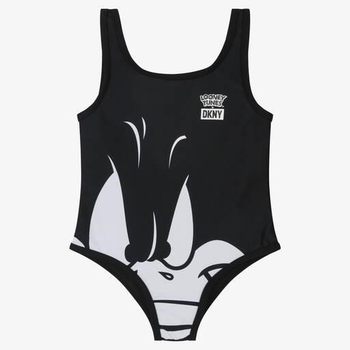 DKNY-Girls Black Looney Tunes Swimsuit | Childrensalon Outlet