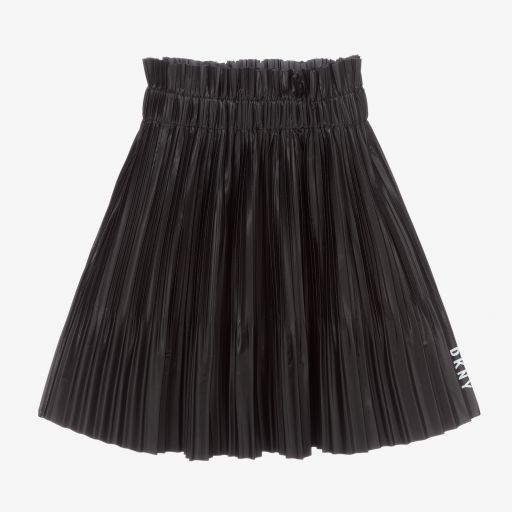 DKNY-تنورة بكسرات لون أسود | Childrensalon Outlet