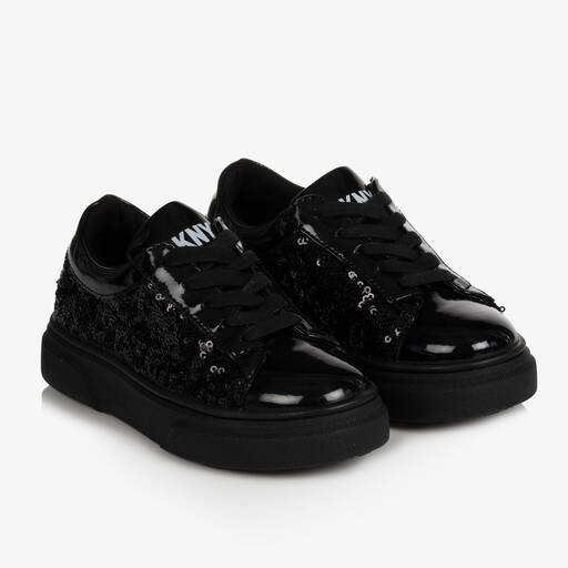 DKNY-Baskets noires à sequins fille | Childrensalon Outlet