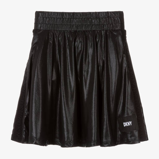 DKNY-Girls Black Shimmer Jersey Skirt | Childrensalon Outlet