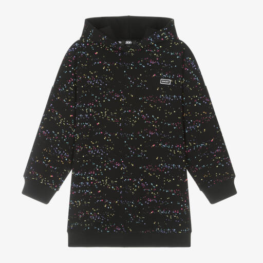 DKNY-Girls Black Starry Hooded Dress | Childrensalon Outlet
