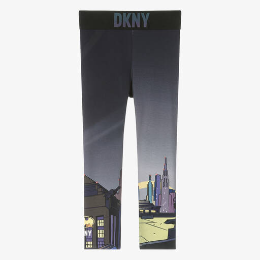 DKNY-Girls Blue Cotton Batman Leggings | Childrensalon Outlet