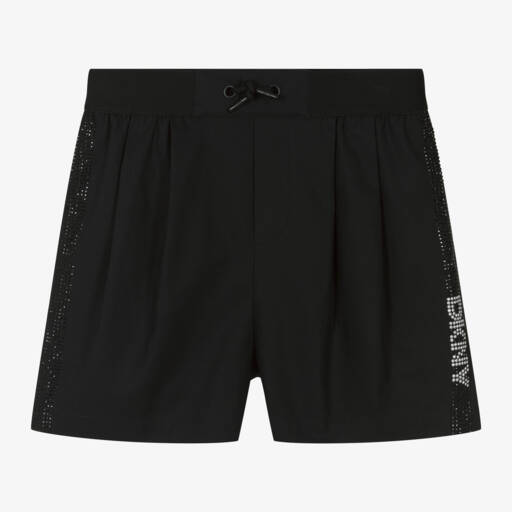 DKNY-شورت قطن لون أسود للبنات | Childrensalon Outlet