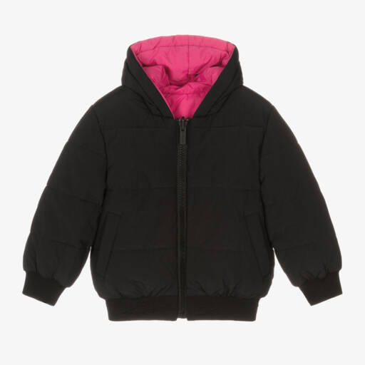 DKNY-Girls Ebony & Fuchsia Dual-Sided Jacket | Childrensalon Outlet