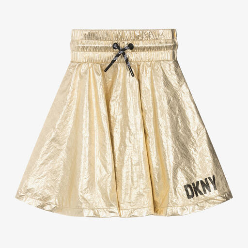 DKNY-تنورة لون ذهبي متاليك | Childrensalon Outlet