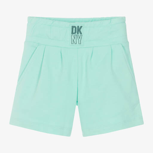 DKNY-شورت قطن لون أخضر للبنات | Childrensalon Outlet