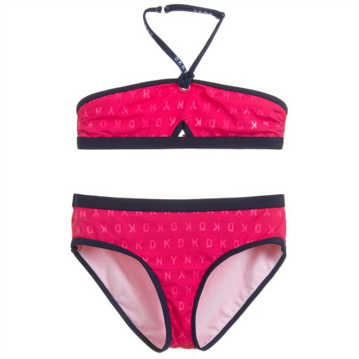 DKNY-Girls Pink Bandeau Bikini | Childrensalon Outlet