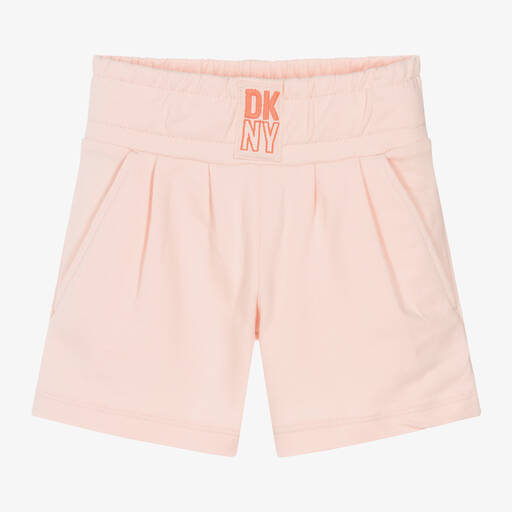 DKNY-Girls Pink Cotton Jersey Shorts | Childrensalon Outlet