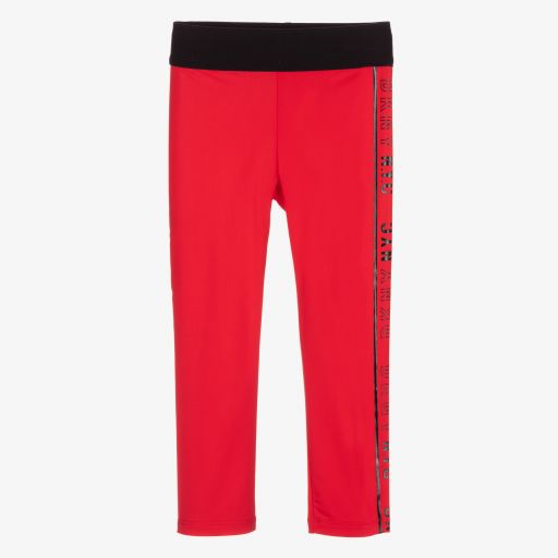 DKNY-Girls Red Logo Leggings | Childrensalon Outlet