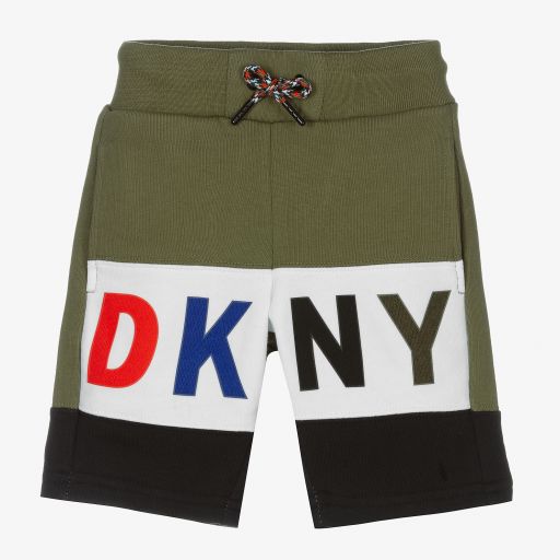 DKNY-Green & Black Jersey Shorts | Childrensalon Outlet