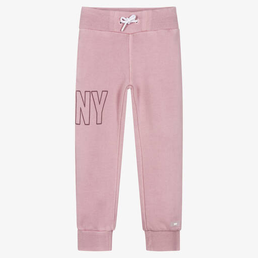 DKNY-Lilac Pink Cotton Jersey Joggers | Childrensalon Outlet