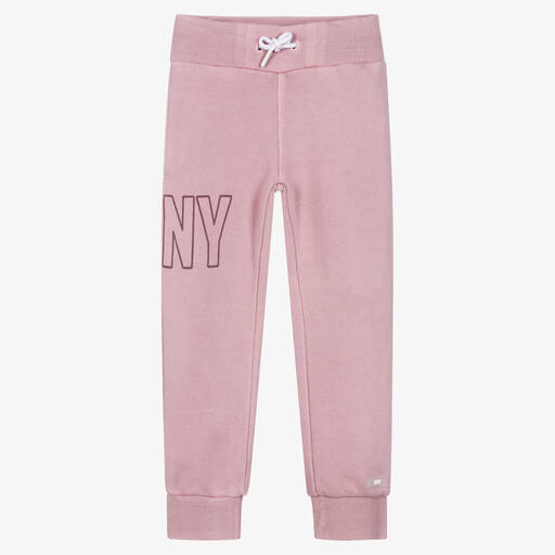 DKNY-Розовые джоггеры из хлопкового джерси | Childrensalon Outlet