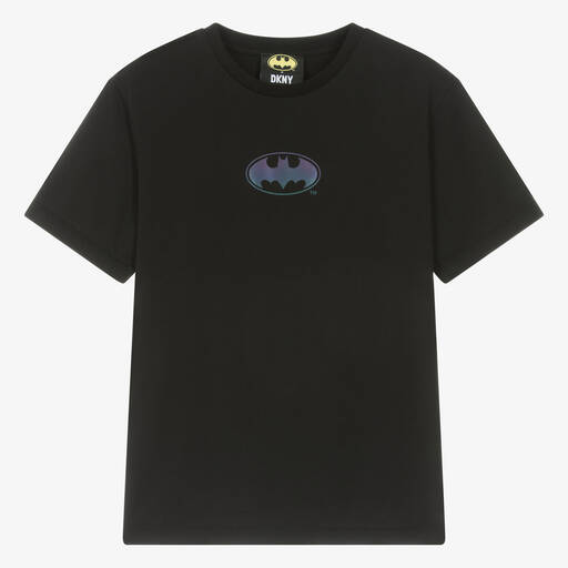 DKNY-تيشيرت باتمان تينز قطن جيرسي لون أسود | Childrensalon Outlet
