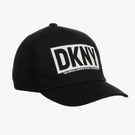 DKNY-Teen Black Cotton Twill Cap | Childrensalon Outlet