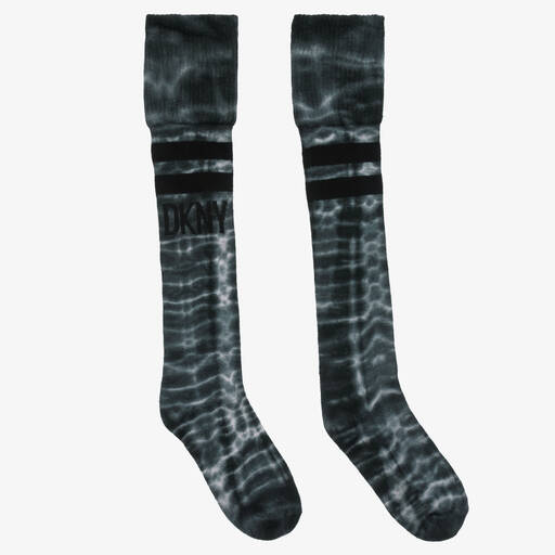 DKNY-Teen Black & Grey Tie Dye Socks  | Childrensalon Outlet