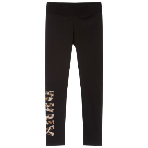 DKNY-Teen Black Logo Leggings  | Childrensalon Outlet