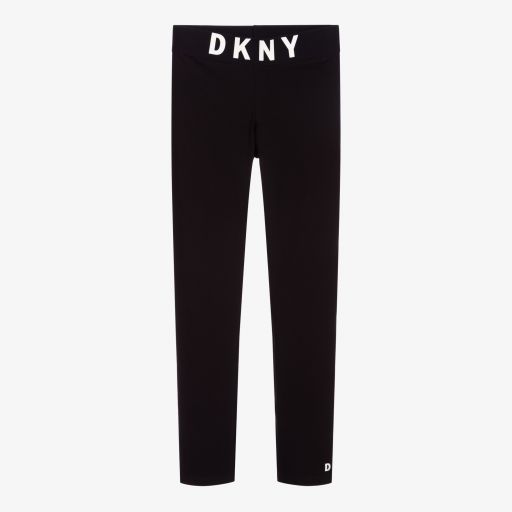 DKNY-Teen Black Logo Leggings | Childrensalon Outlet