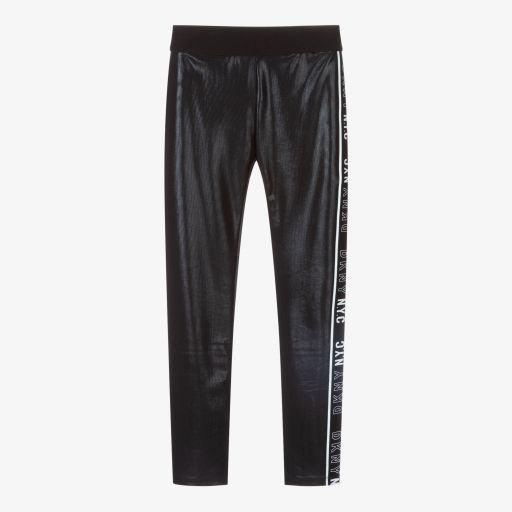 DKNY-Teen Black Logo Leggings | Childrensalon Outlet