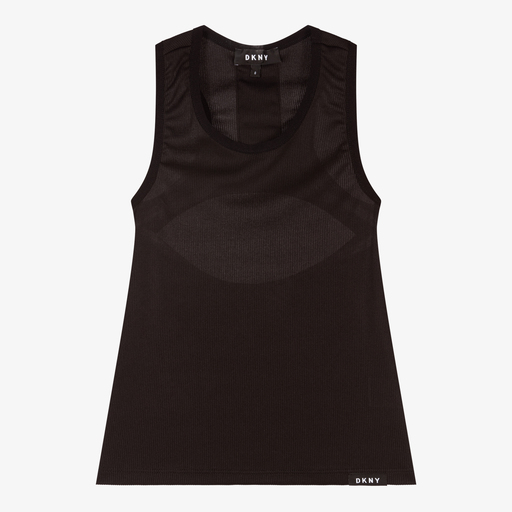 DKNY-Teen Black Racer Back Vest Top | Childrensalon Outlet