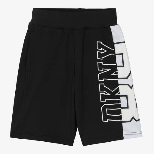 DKNY-Teen Black Varsity Jersey Shorts | Childrensalon Outlet