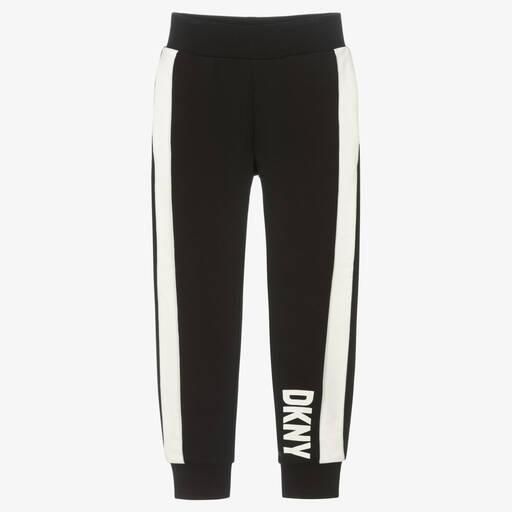 DKNY-Teen Boys Black Cotton Logo Joggers | Childrensalon Outlet