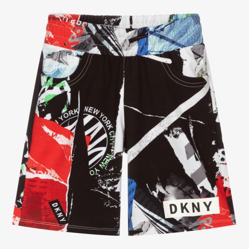 DKNY-Bermuda noir et rouge Ado | Childrensalon Outlet