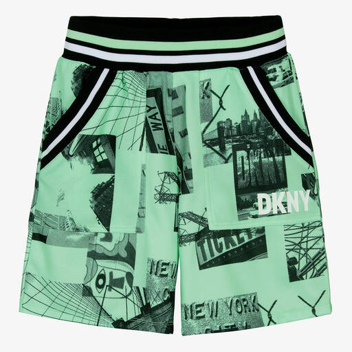 DKNY-Teen Boys Green Mesh Shorts | Childrensalon Outlet
