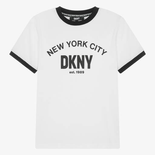 DKNY-Teen Boys White Cotton T-Shirt | Childrensalon Outlet