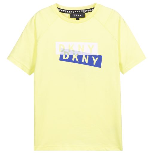 DKNY-Teen Boys Yellow Logo T-Shirt | Childrensalon Outlet
