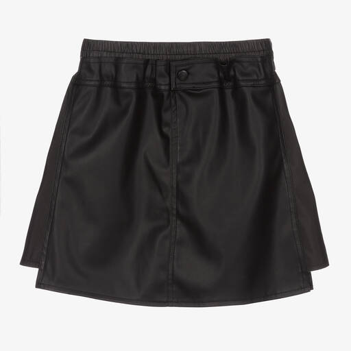 DKNY-Teen Faux Leather Logo Skirt | Childrensalon Outlet