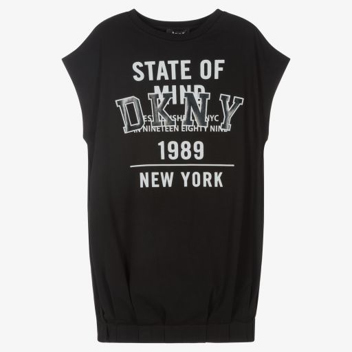 DKNY-Teen Girls Black Cotton Dress | Childrensalon Outlet