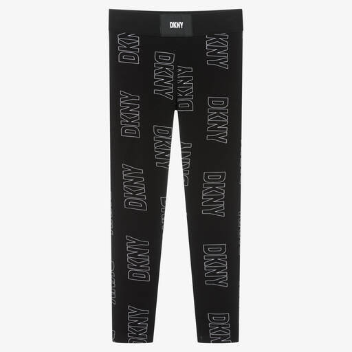 DKNY-Schwarze Teen Baumwoll-Leggings | Childrensalon Outlet