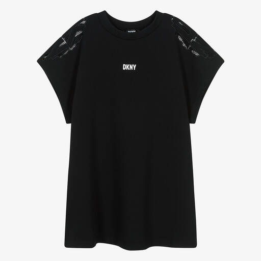 DKNY-Teen Girls Black Cotton T-Shirt Dress | Childrensalon Outlet