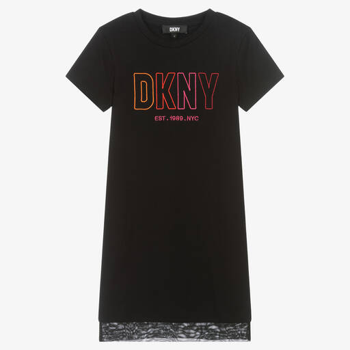 DKNY-Teen Girls Black Logo Dress | Childrensalon Outlet