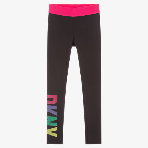DKNY-Teen Girls Black Logo Leggings | Childrensalon Outlet